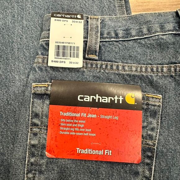 Brand New Vintage Carhartt Men's Blue and Navy Jeans - Picture 5 of 6